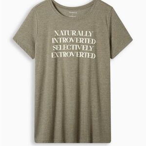 Torrid Naturally Introverted Everyday Signature Jersey Crew Neck Tee size 2X